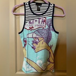 Custo Barcelona tank top runaway size 2 measurements in pictures FINAL